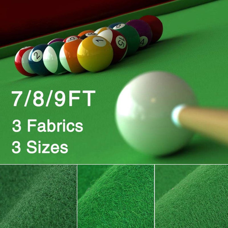 Boshen Billiard Cloth Pool Table Felt with 6 Cloth Strips for 7 Foot Table Fast Pre-Cut Rails, 3 Fabrics for Choice - Image 5